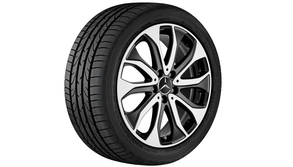 Cerchio a 5 doppie razze, 45,7 cm (18 pollici), lucido, GLA, 235/50 R18/, nero, A15640127007X23 Cerchio a 5 doppie razze, 45,7 cm (18 pollici), lucido, GLA, 235/50 R18/, nero, A15640127007X23