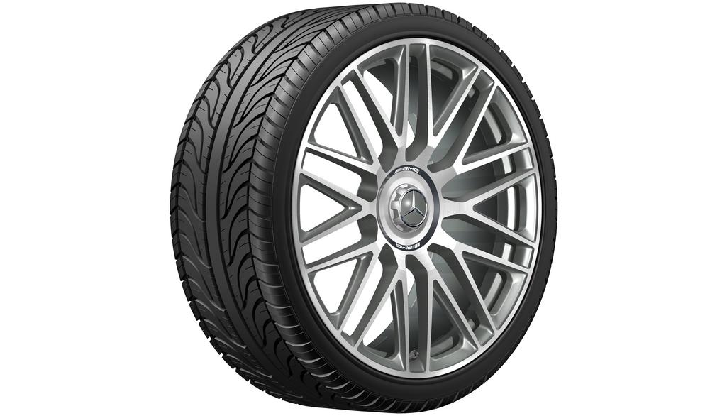 AMG forged wheel in 10-spoke design, 53.3 cm (21-inch), SL, 305/30 R21/, titanium gray, A23240130007X21 AMG forged wheel in 10-spoke design, 53.3 cm (21-inch), SL, 305/30 R21/, titanium gray, A23240130007X21