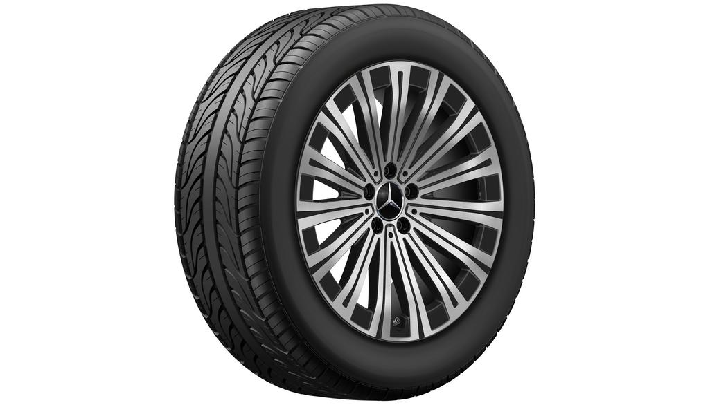 Cerchio a 15 razze, 48,3 cm (19 pollici), lucido, EQS, 235/55 R19/, nero, A29740105007X23 Cerchio a 15 razze, 48,3 cm (19 pollici), lucido, EQS, 235/55 R19/, nero, A29740105007X23