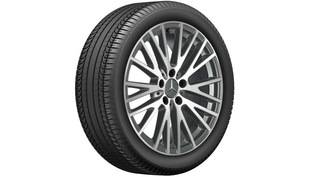 Y-Speichen-Rad Himalayagrau Glanzgedreht, Bridgestone, Blizzak LM001 MO, 225/45 R18 91H, Winter, Q440141911630G2