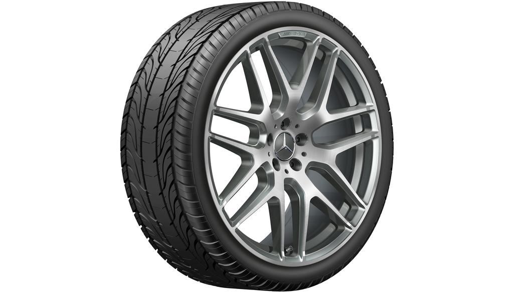 Cerchio in lega leggera AMG, design a razze incrociate, 55,9 cm (22 pollici), lucido, GLE, 285/40 R22/, grigio titanio, A29240124007X21 Cerchio in lega leggera AMG, design a razze incrociate, 55,9 cm (22 pollici), lucido, GLE, 285/40 R22/, grigio titanio, A29240124007X21