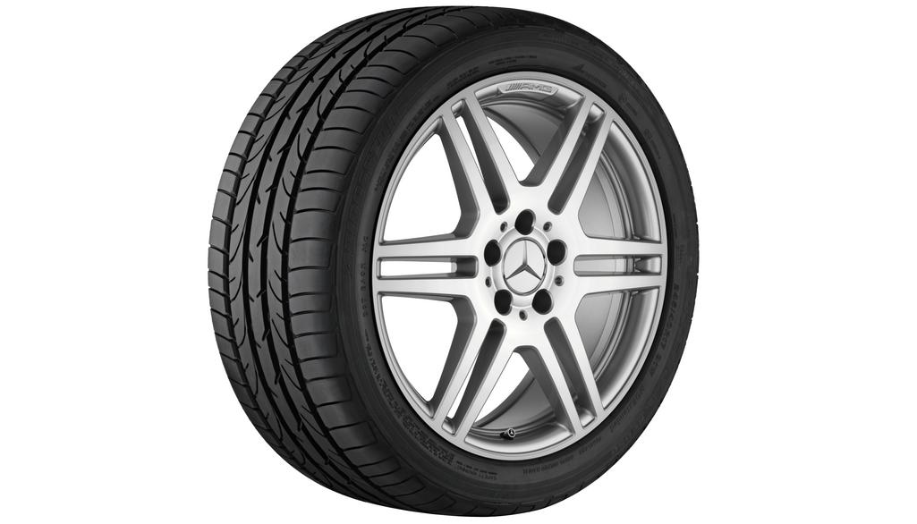 AMG 6-twin-spoke wheel, 45.7 cm (18-inch), high-sheen, E-Class, 245/40 R18/, silver-colored, B66031468