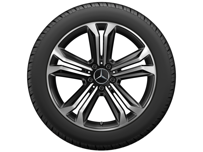 5-twin-spoke wheel, 48.3 cm (19-inch), high-sheen, S-Class, 285/40 R19/, black, A22340150007X23