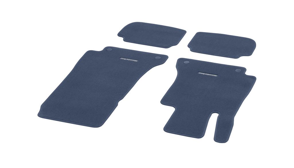 CLASSIC velour mats, set, 4-piece, E-Class, tropezoid blue, A23868037025F32
