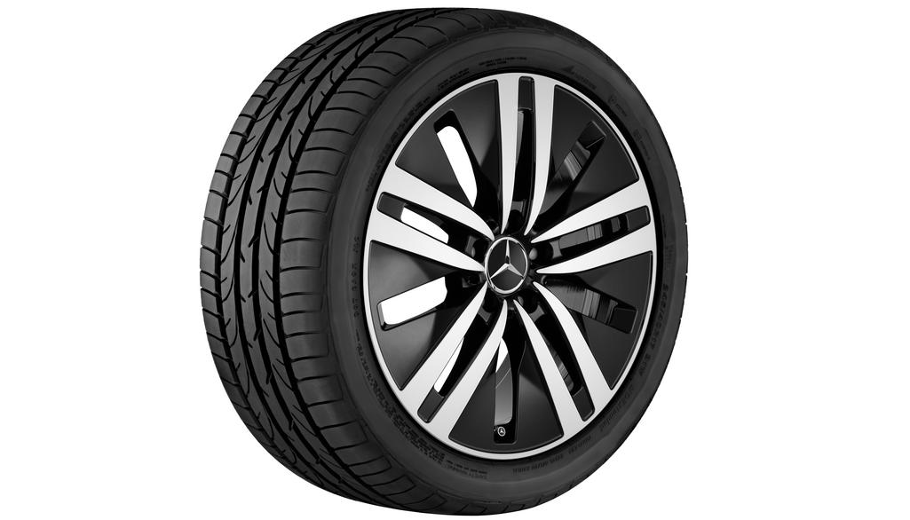 5-Doppelspeichen-Rad, 45,7 cm (18 Zoll), glanzgedreht, S-Klasse, 245/50 R18/, schwarz, A22240135007X23