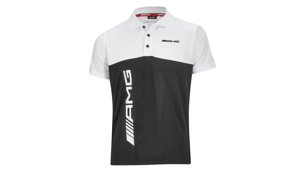 Polo AMG da uomo, bianco/nero, B66959427 Polo AMG da uomo, bianco/nero, B66959427