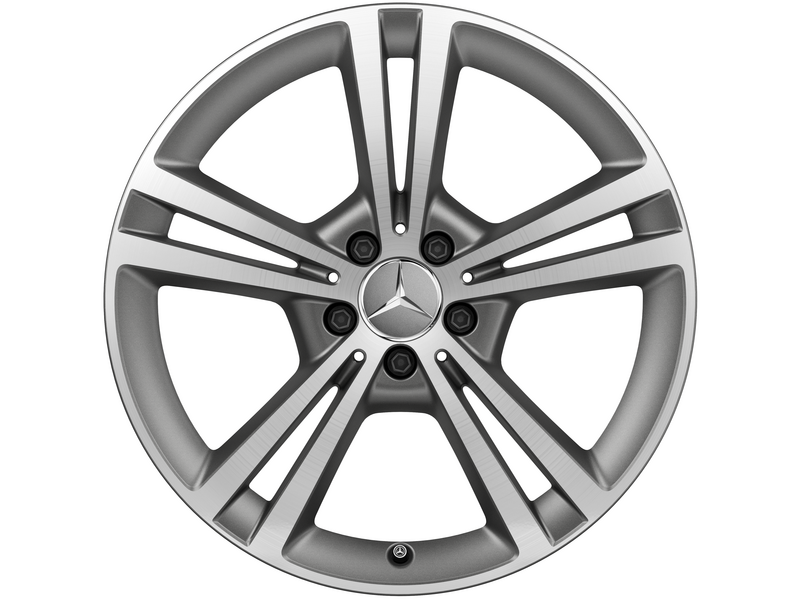 Cerchio a 5 doppie razze Grigio Himalaya Lucido Tornito, Pirelli, P-Zero (PZ4) MO, 225/40 R19 93W XL, Estate, Q440241710210