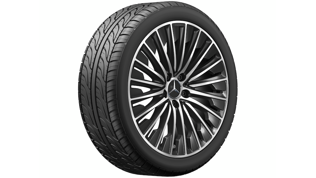 AMG Vielspeichen-Rad, 48,3 cm (19 Zoll), glanzgedreht, CLE, 275/35 R19/, schwarz, A23640122007X23 AMG Vielspeichen-Rad, 48,3 cm (19 Zoll), glanzgedreht, CLE, 275/35 R19/, schwarz, A23640122007X23