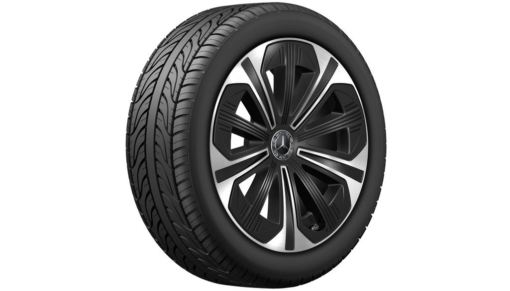 5-Speichen-Rad, Aero, 48,3 cm (19 Zoll), glanzgedreht, 245/45 R19/, schwarz, A21440136007X23