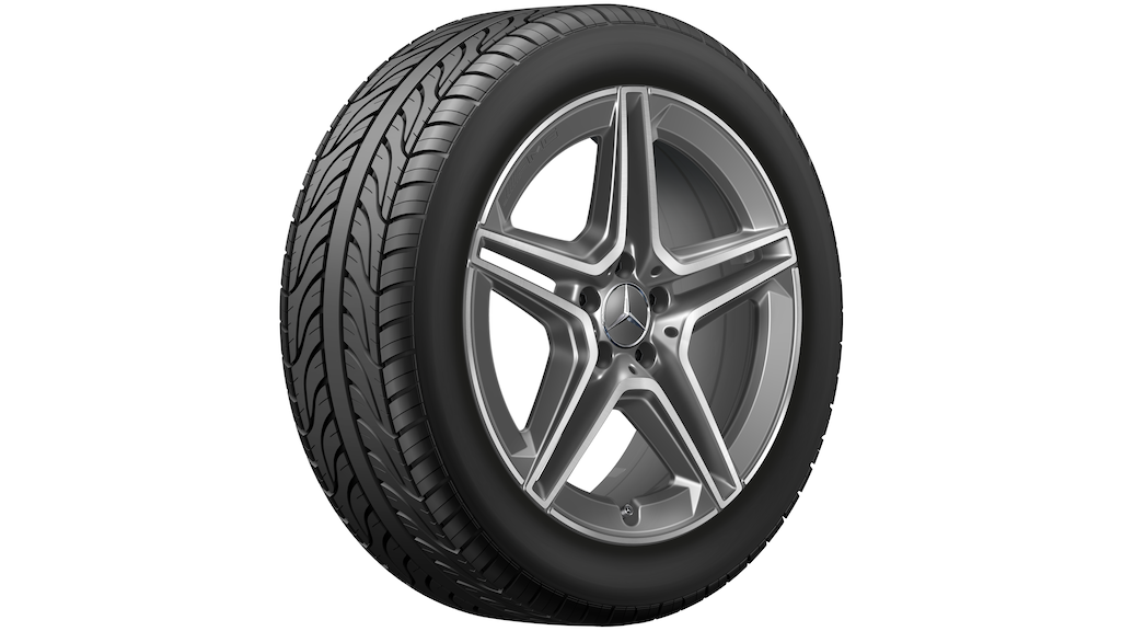 AMG 5-Doppelspeichen-Rad Glanzgedreht Tantalgrau, Bridgestone, Blizzak LM001 MO, 19", Winter, Q440141911360G12022