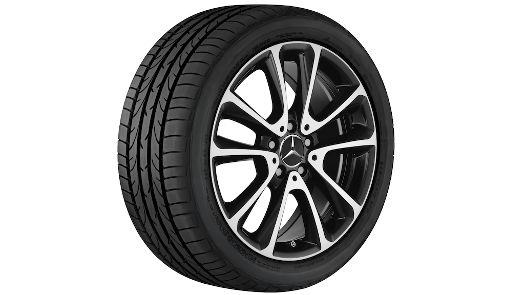 5-dubbelspaaks velg, glanzend zwart, Goodyear, UltraGrip 8 Performance MO, 245/45 R18 100V XL, Winter, Q4401414104000J2022