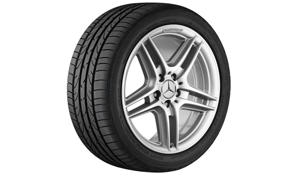 Cerchio AMG a 5 doppie razze, 45,7 cm (18 pollici), lucido, Classe C, 225/40 R18/, color argento, B66031382 Cerchio AMG a 5 doppie razze, 45,7 cm (18 pollici), lucido, Classe C, 225/40 R18/, color argento, B66031382