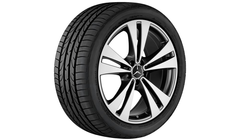 Cerchio a 5 doppie razze, 50,8 cm (20 pollici), lucido, GLC/Classe E, 255/45 R20/, tremolit-metallico, A25340112007X44 Cerchio a 5 doppie razze, 50,8 cm (20 pollici), lucido, GLC/Classe E, 255/45 R20/, tremolit-metallico, A25340112007X44