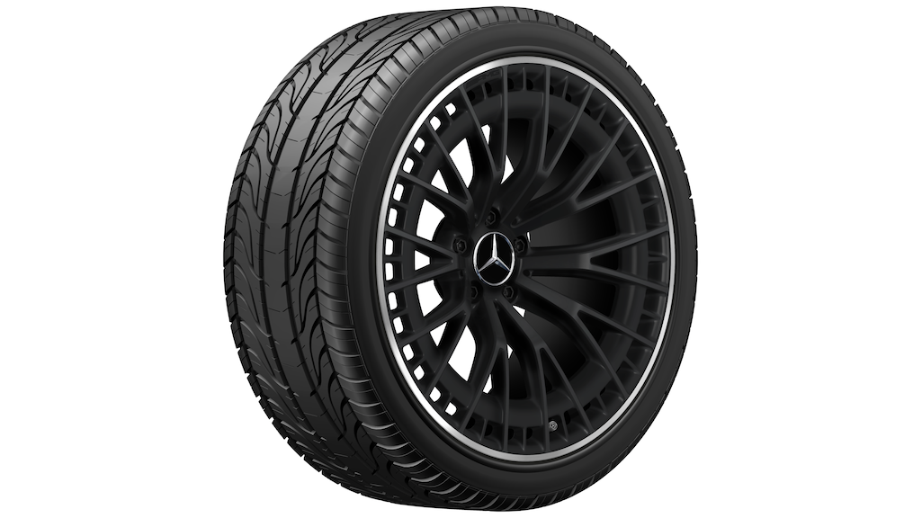 Cerchio in lega leggera AMG, design a Y, 50,8 cm (20 pollici), flangia del cerchio ad alta lucentezza, CLE, 265/35 R20/, nero opaco, A23640129007X71 Cerchio in lega leggera AMG, design a Y, 50,8 cm (20 pollici), flangia del cerchio ad alta lucentezza, CLE, 265/35 R20/, nero opaco, A23640129007X71