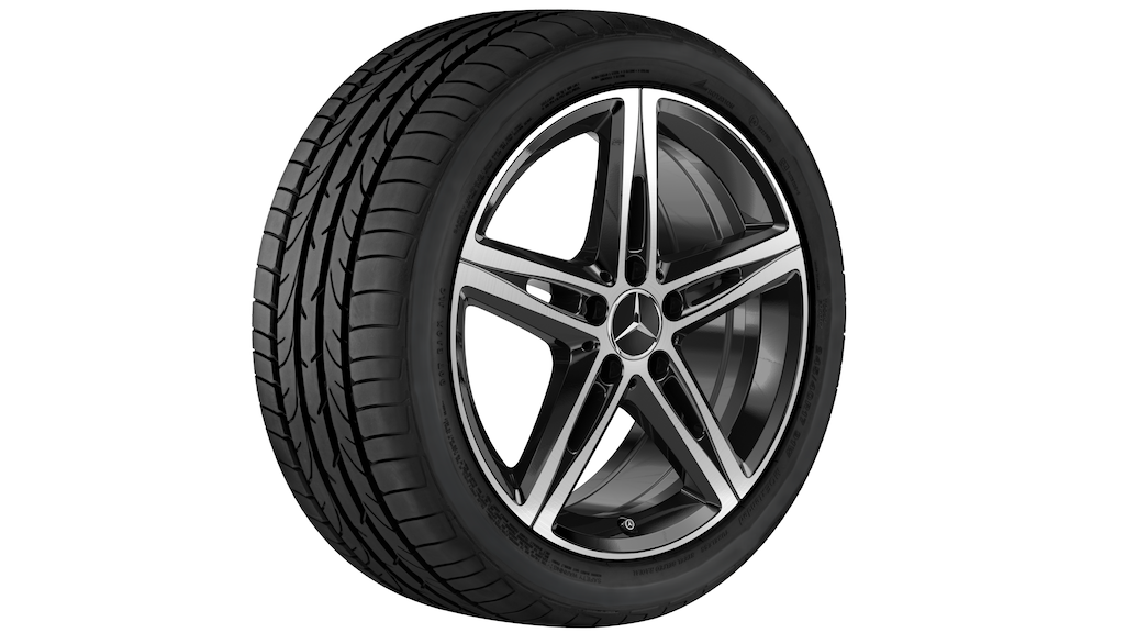 5-spaaks velg glanzend zwart, Bridgestone, TURANZA T005 MOE, 225/45 R18 91W, zomer, Q4406419100000J2022