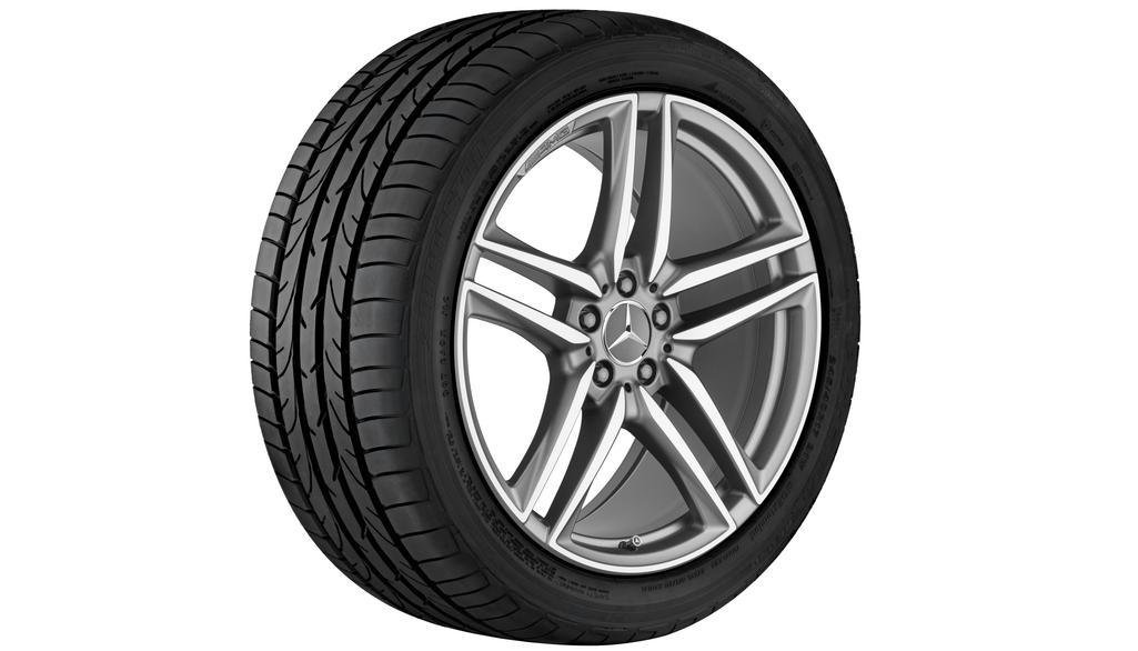 AMG 5-Doppelspeichen-Rad, 50,8 cm (20 Zoll), glanzgedreht, E-Klasse, 265/35 R20/, titangrau matt, A21340128007X69