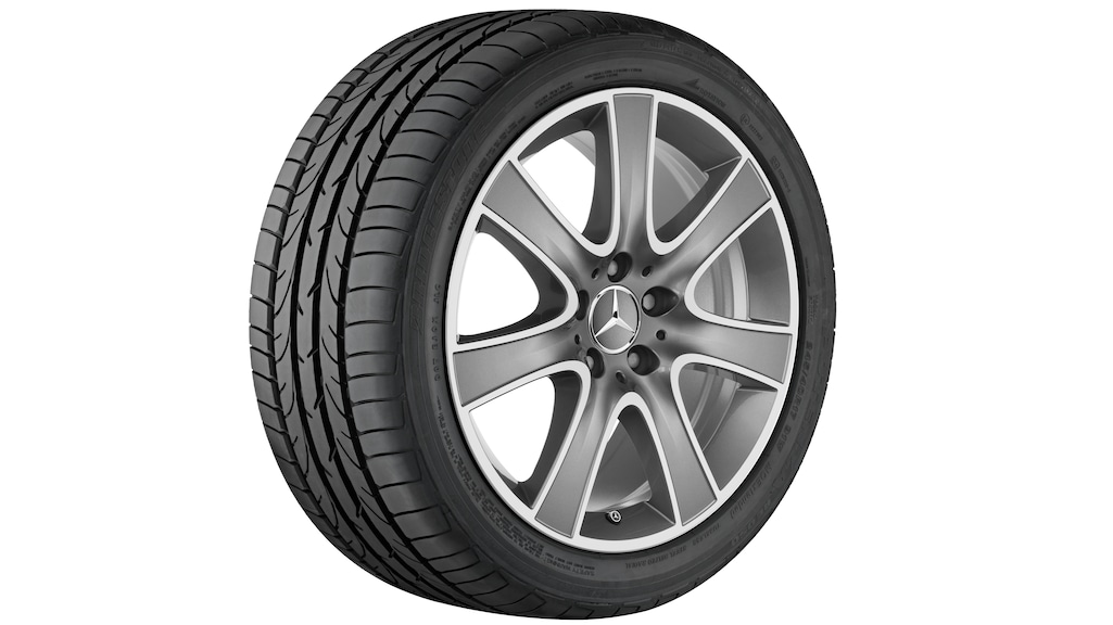 7-spoke wheel, 45.7 cm (18-inch), high-sheen, S-Class, 275/45 R18/, gray Himalaya, A22240111027X21