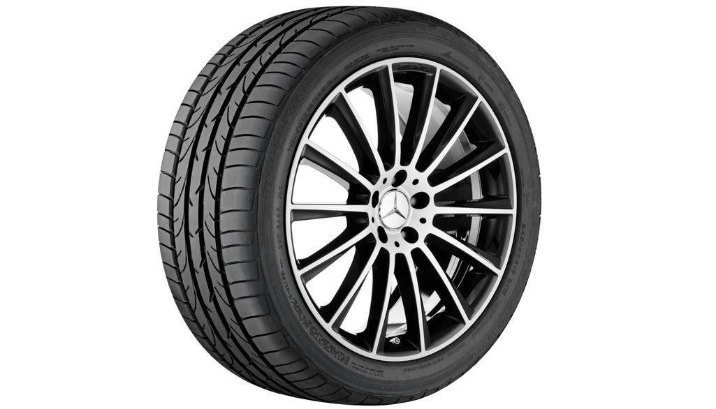 AMG Vielspeichen-Rad, 50,8 cm (20 Zoll), glanzgedreht, S-Klasse, 245/40 R20/, schwarz, A22240104007X23 AMG Vielspeichen-Rad, 50,8 cm (20 Zoll), glanzgedreht, S-Klasse, 245/40 R20/, schwarz, A22240104007X23