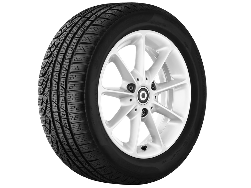 9-spoke alloy wheel, Design 14, 38.1 cm (15 inch), smart, 175/55 R15/, white, A4514010502CD5L