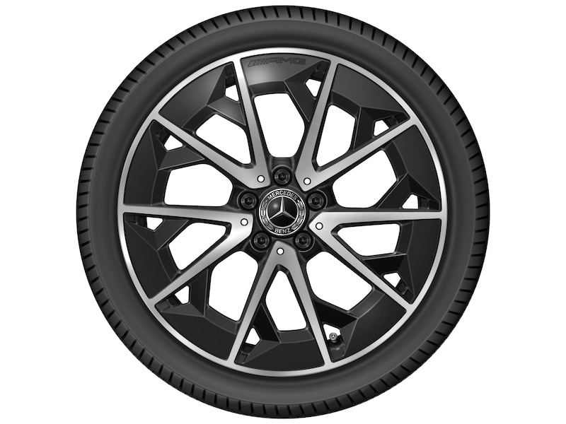 Mercedes-Benz Genuine complete summer AMG 5-twin-spoke wheel, black high-sheen, Michelin, e Primacy 2 MO, 225/40 R19 93 W XL, summer, Q440241510620
