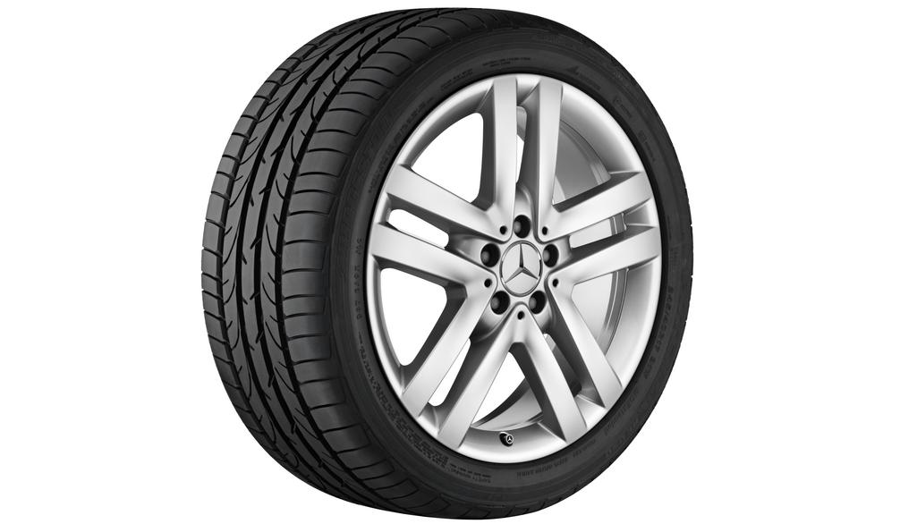 Cerchio a 5 doppie razze, 48,3 cm (19 pollici), Classe GL-GLS/ M-GLE, 275/55 R19/, argento titanio, A16640113029765 Cerchio a 5 doppie razze, 48,3 cm (19 pollici), Classe GL-GLS/ M-GLE, 275/55 R19/, argento titanio, A16640113029765
