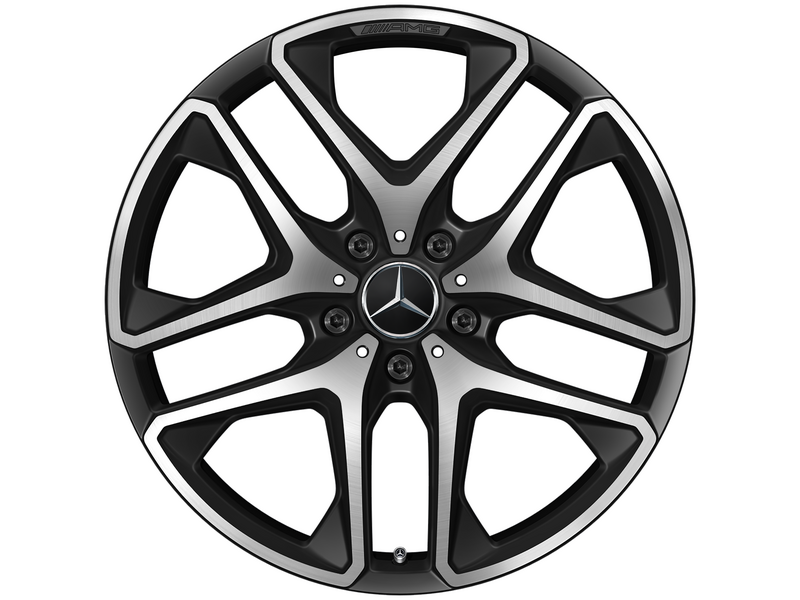 AMG 5-twin-spoke wheel, black matt, polished, Pirelli, Scorpion Winter MO1, 275/45 R21 110V XL, Winter, Q440301712730