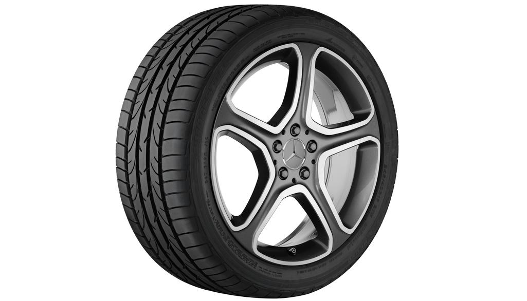 5-spoke wheel, 43.2 cm (17 inch), high-sheen, CLA/ B-Class/ A-Class, 225/45 R17/, tremolit-metallic, A24640119027X44
