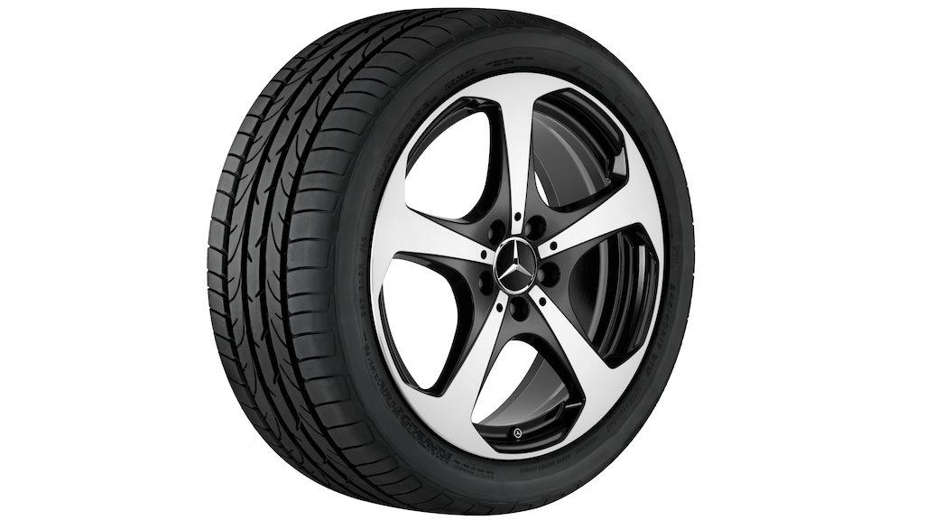5-Speichen-Rad Schwarz Glanzgedreht, Continental, WinterContact TS 850 P MOE, 225/45 R18 95H XL, Winter, Q4405411101500J2022