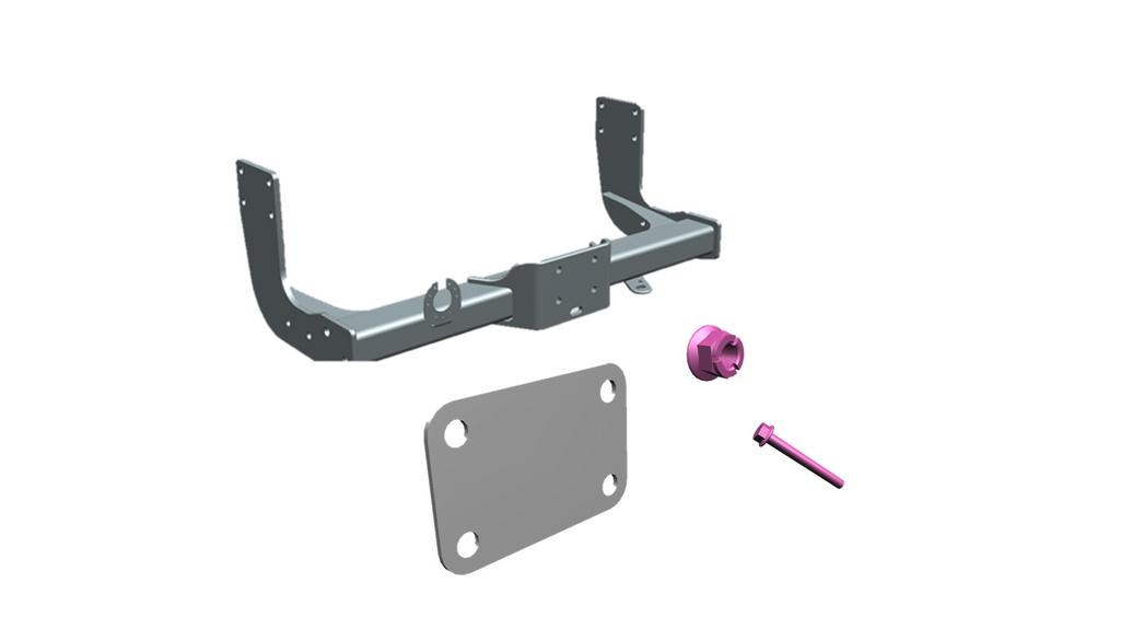 Anhängevorrichtung, Querträger, für KAWA/KOMBI mit A1-A4, 3,0 t; 3,5 t mit 2 t oder 3,5 t Anhängelast, Sprinter, schwarz, A9073109400