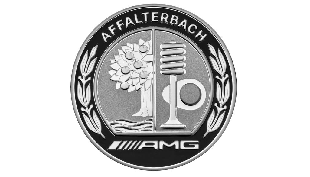AMG Radnabenabdeckung, mit AMG Wappen, (u.a. S-Klasse/ GLC/ EQB), silberfarben, schwarz, A0004001600