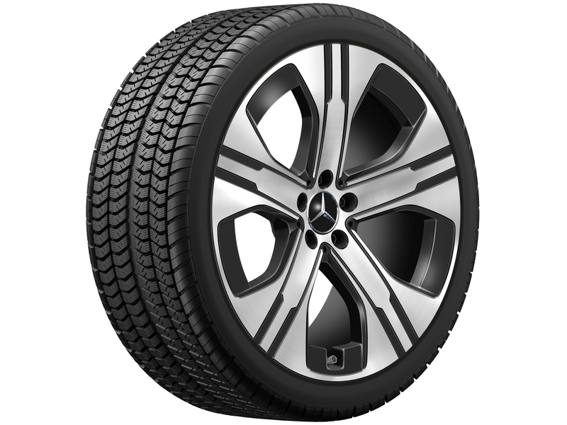 5-Loch-Rad Schwarz Glanzgedreht, Goodyear, UltraGrip Performance + MO, 265/40 R21 105H XL, Winter, Q440301410390