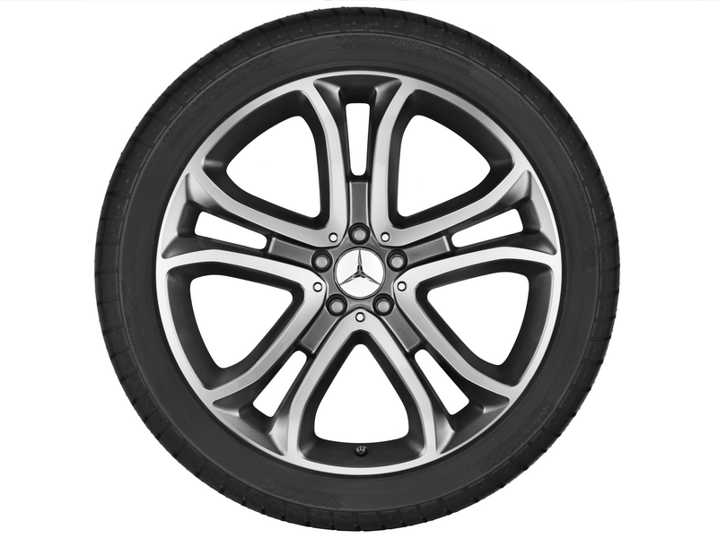 5-dubbelspaaks velg, 53,3 cm (21 inch), hoogglans, M-GLE-Klasse, 265/40 R21/, grijs Himalaya, A16640127027X21