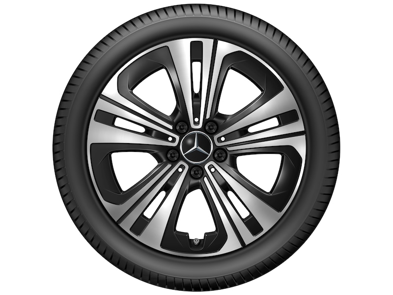 Cerchio estivo completo Mercedes-Benz, 5 razze, nero, lucido, Michelin, Pilot Sport 5 MO, 255/40 R18 99 W Nessuno, estivo, Q440241510210