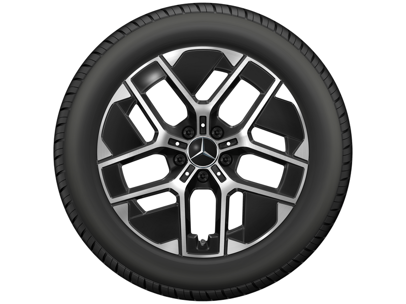 5-Y-Speichen-Rad, Aero, 45,7 cm (18 Zoll), glanzgedreht, GLC, 225/55 R18/, schwarz, A21440129007X23