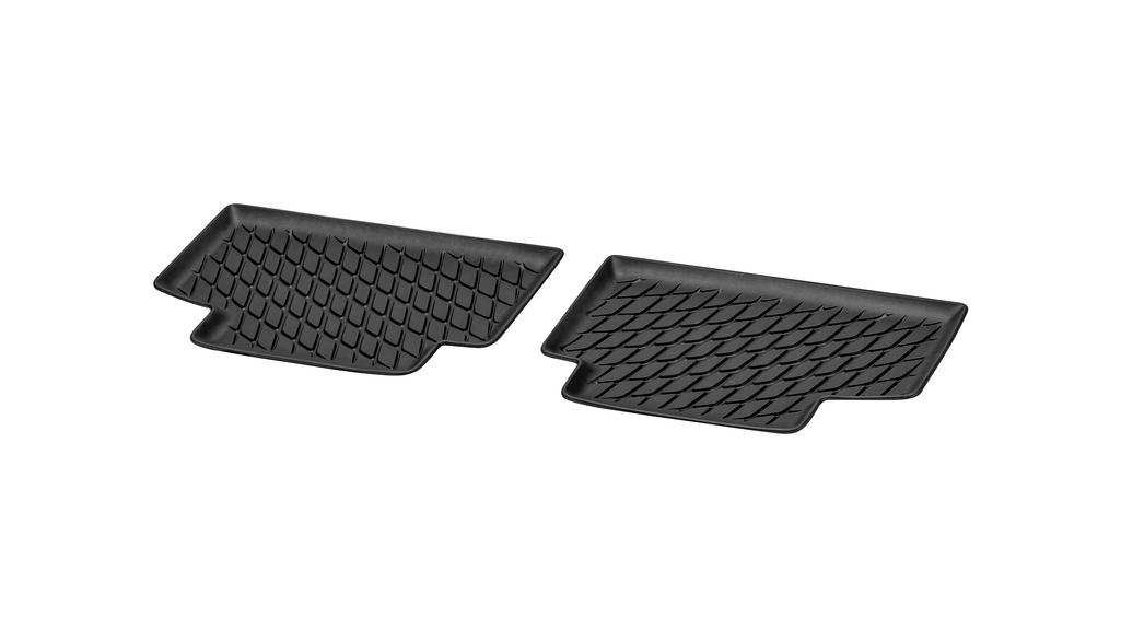 Dynamic Squares all-weather mats, rear, 2-piece, GLB, black, A24768000039G33