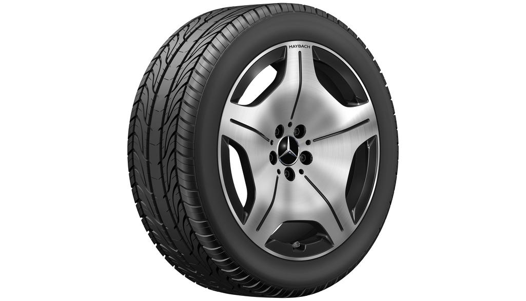 5-gaats velg, 48,3 cm (19 inch), hoogglans, S-Klasse, 255/45 R19/, zwart, A22340169009Y73 5-gaats velg, 48,3 cm (19 inch), hoogglans, S-Klasse, 255/45 R19/, zwart, A22340169009Y73