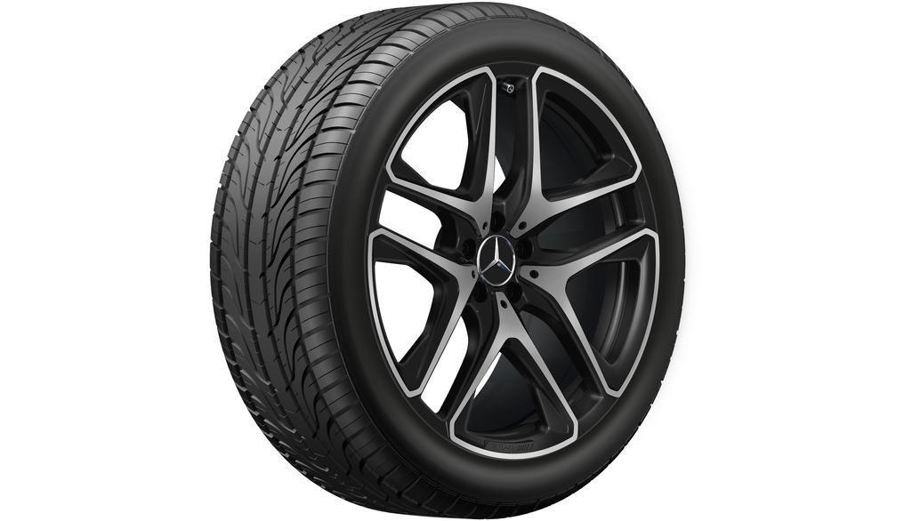 Cerchio AMG a 5 doppie razze, 53,3 cm (21 pollici), lucido, GLE, 315/40 R21/, nero opaco, A16740143007X36 Cerchio AMG a 5 doppie razze, 53,3 cm (21 pollici), lucido, GLE, 315/40 R21/, nero opaco, A16740143007X36