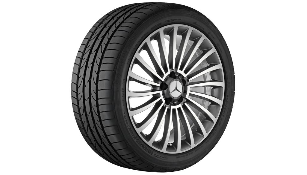 Multi-spoke wheel, 48.3 cm (19-inch), high-sheen, SL, 285/30 R19/, palladium silver, A23140128027X19
