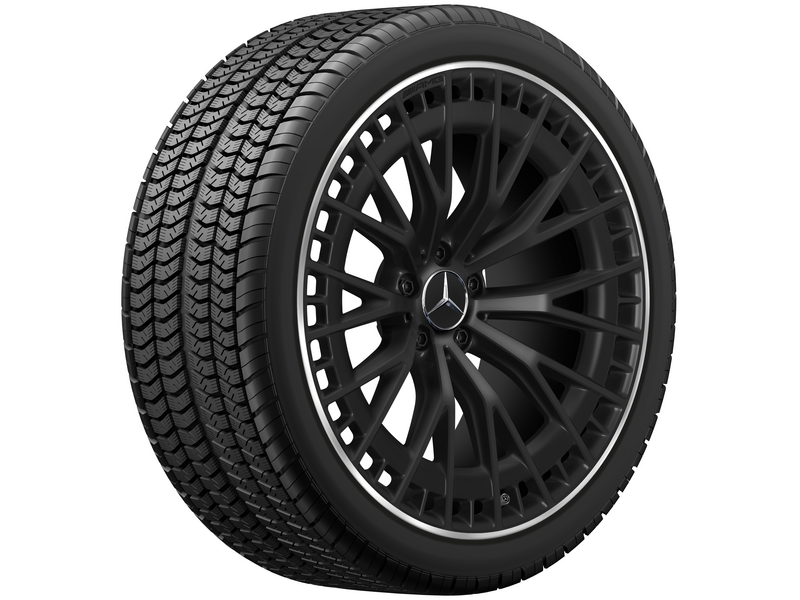 AMG Vielspeichen-Rad, 53,3 cm (21 Zoll), Felgenhorn glanzgedreht, GLC, 295/35 R21/, schwarz matt, A25440115007X71