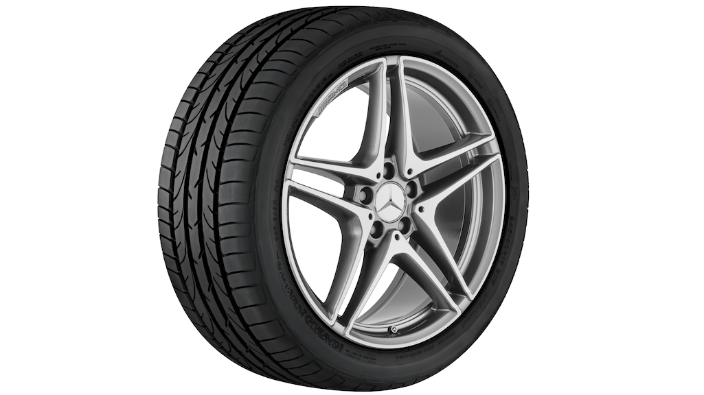 AMG 5-Doppelspeichen-Rad Titangrau Glanzgedreht