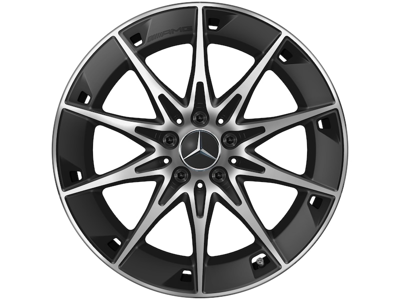 AMG 10-spoke wheel, high-sheen, 265/40 R19/, matt black, A23640127007X36