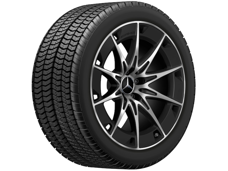 AMG 10-spoke wheel, high-sheen, 265/40 R19/, matt black, A23640127007X36