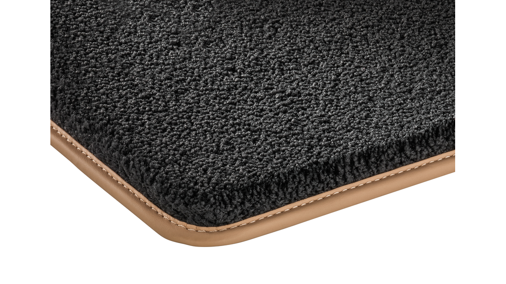 EXCLUSIVE velour mats, rear, 2-piece, G-Class, black, sand, A46368049068X68