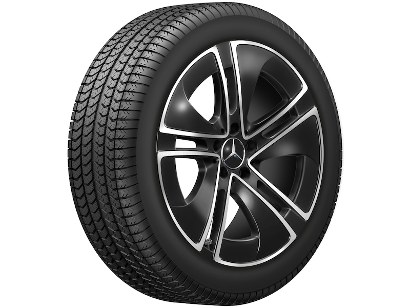 5-Doppelspeichen-Rad Schwarz Lackiert Glanzgedreht, Goodyear, UltraGrip Performance + MO, 245/40 R19 98V XL, Winter, Q440141410920G1