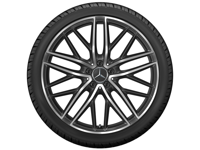 AMG 5-Doppelspeichen-Rad, 53,3 cm (21 Zoll), glanzgedreht, GLC, 255/40 R21/, schwarz, A25340157007X23