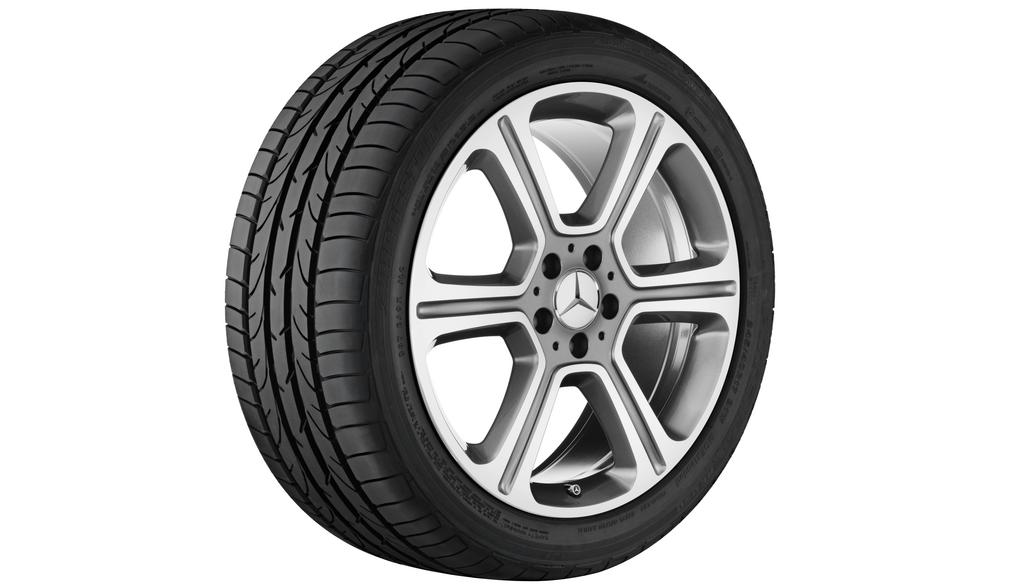 Cerchio a 6 razze, 48,3 cm (19 pollici), lucido, Classe C, 245/35 R19/, grigio Himalaya, A20540131027X21
