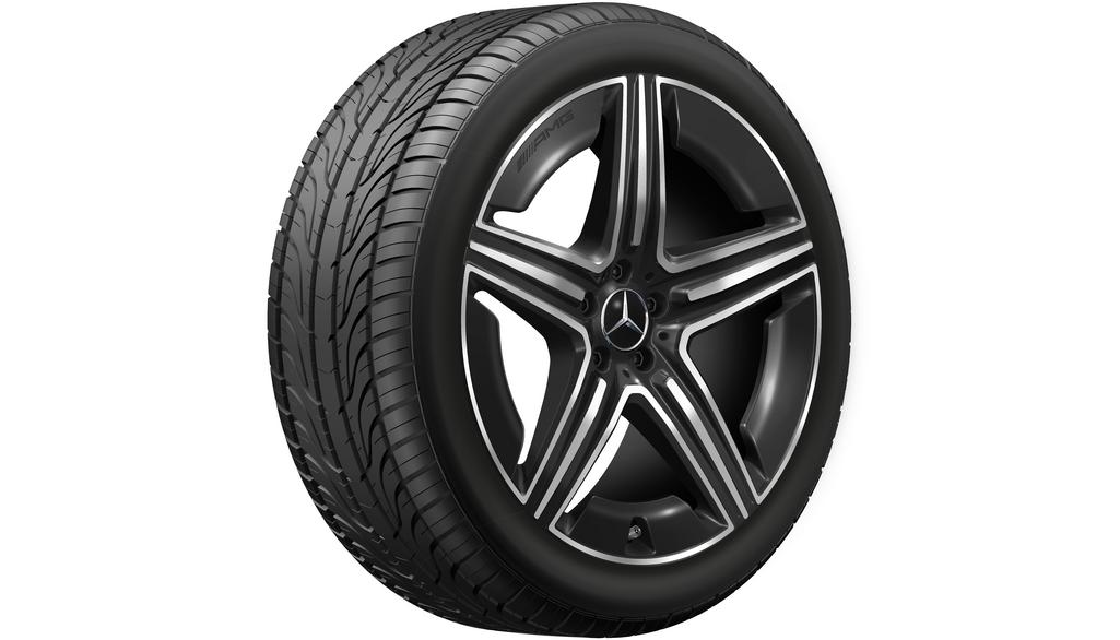 AMG 5-Doppelspeichen-Rad, 53,3 cm (21 Zoll), glanzgedreht, GLE, 315/40 R21/, schwarz, A16740144017X23