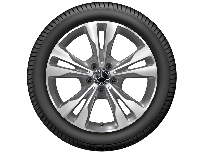 5-twin-spoke wheel Tremolit-metallic polished, Michelin, Pilot Alpin PA4 MO, 245/45 R18 100V XL, Winter, Q44019151020A