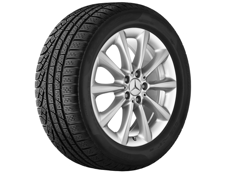 10-spoke wheel, 45.7 cm (18 inch), GL-GLS/ M-GLE-Class, 265/60 R18/, titanium silver, A16640111029765