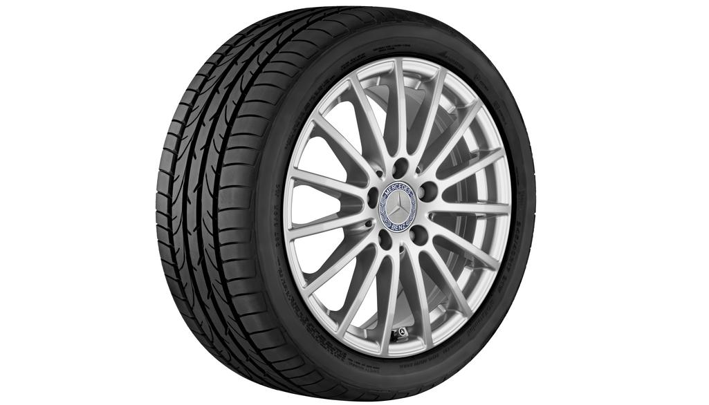 Multispaaks velg, 40,6 cm (16 inch), E-Klasse, 205/65 R16/, vanadiumzilver, A21340109007X45 Multispaaks velg, 40,6 cm (16 inch), E-Klasse, 205/65 R16/, vanadiumzilver, A21340109007X45
